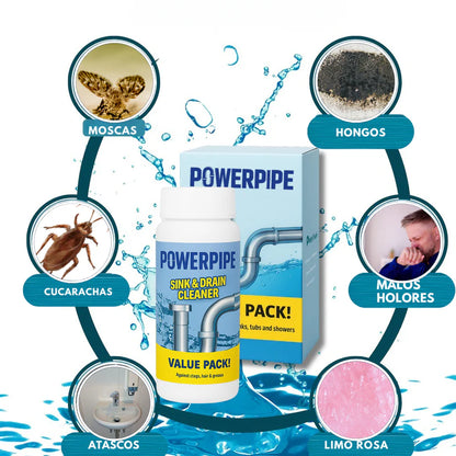 PowerPipe: Limpiador de Drenajes y Taza WC