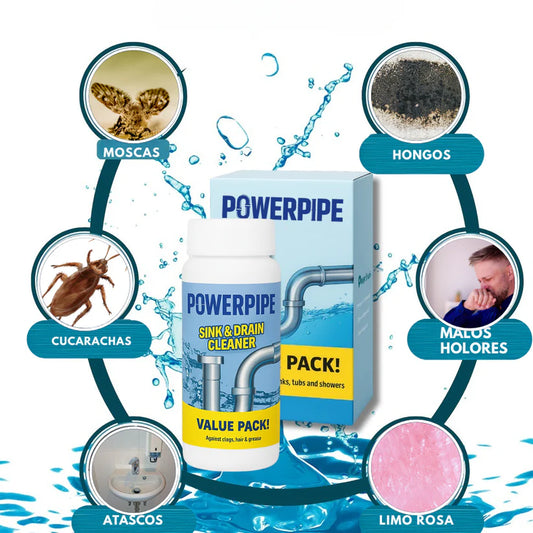 PowerPipe: Limpiador de Drenajes y Taza WC
